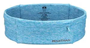 Nathan NS7702-0249-31 7702 The Zipster Running Waist Belt, Heathered Blue, X-Small